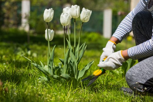 Gardeners in De Beauvoir Town maintaining an urban garden